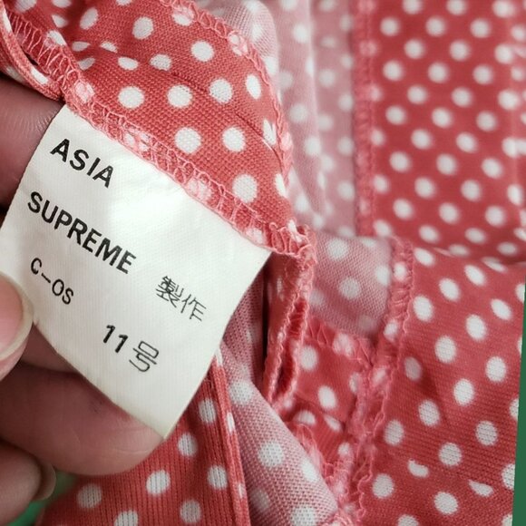 Mirumer by Asia Supreme Vtg -Style Polka Dot Shirt & Skirt Set Coral 11 - Picture 16 of 16